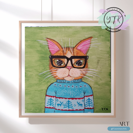 Tableau Câlin de chat